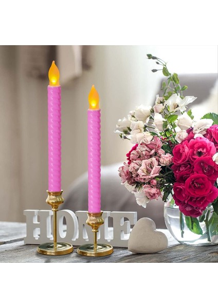 LED Mum Işıkları Uzun Sarı Flaş Simülasyonu Uzun Kutup Mum Doğum Günü Düğün Dekorasyon Işıkları Pembe (Yurt Dışından) fırsatları