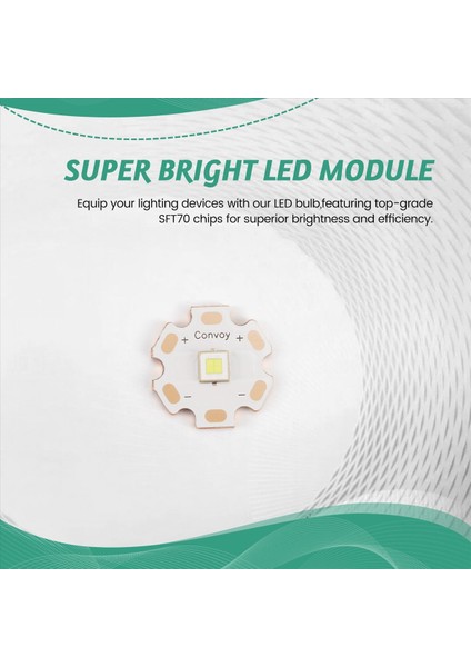 SFT70 LED 6500K Işık Yayılan Diyot Yayılımı Fenerleri Için Farlar ve Daha Fazlası 20MM Bakır Pcb ile (Yurt Dışından) indirimleri