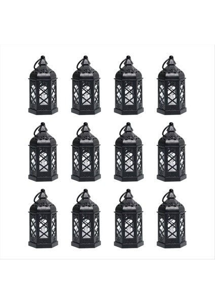 Retro Masaüstü Lamba Atmosfer Dekorasyon Altıgen Rüzgar Lambası Mum Lambası LED Rüzgar Lambası Taşınabilir At Lambası (Yurt Dışından)