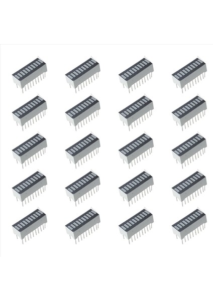 20 Parçalı 10 Segmentli Çubuk Grafik Kırmızı Dijital LED Işık Çubuğunu Gösterir (Yurt Dışından)