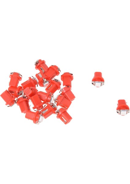 20X T5 B8 5d Araba Gösterge 5050 1smd LED Kapalı Kaydak Kayısı Yan Ampul Kırmızısı (Yurt Dışından)