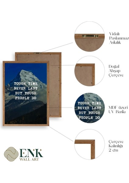 Motto Ahşap Çerçeveli Tablo 17 x 23 fırsatları