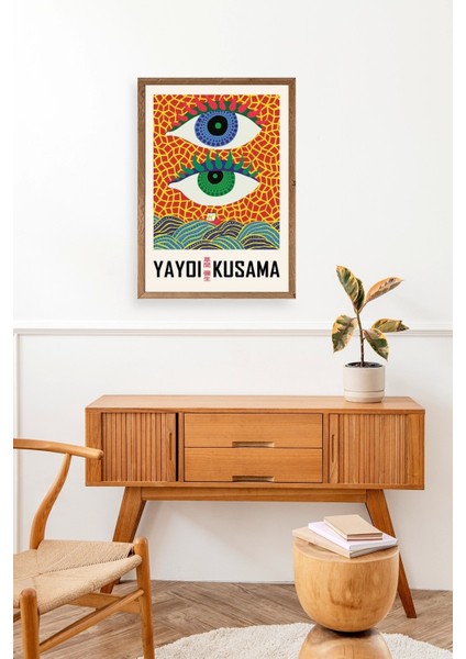 Yayoi Kusama Ahşap Çerçeveli Tablo 30 x 42 modelleri