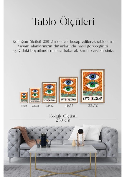 Yayoi Kusama Ahşap Çerçeveli Tablo 30 x 42 indirimleri