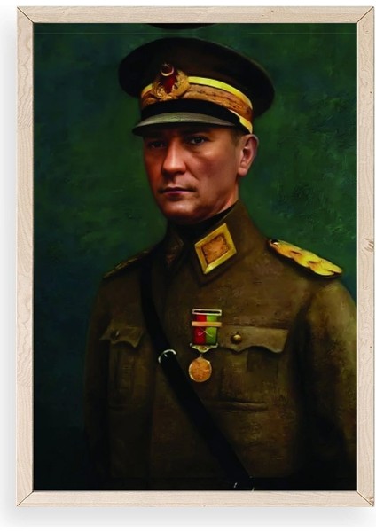 Atatürk Ahşap Çerçeveli Tablo 17 x 23