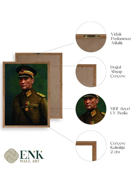 Atatürk Ahşap Çerçeveli Tablo 17 x 23 fırsatları