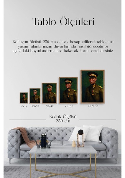 Atatürk Ahşap Çerçeveli Tablo 17 x 23 indirimleri