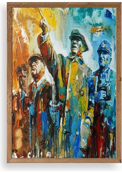 Atatürk Ahşap Çerçeveli Tablo 17 x 23