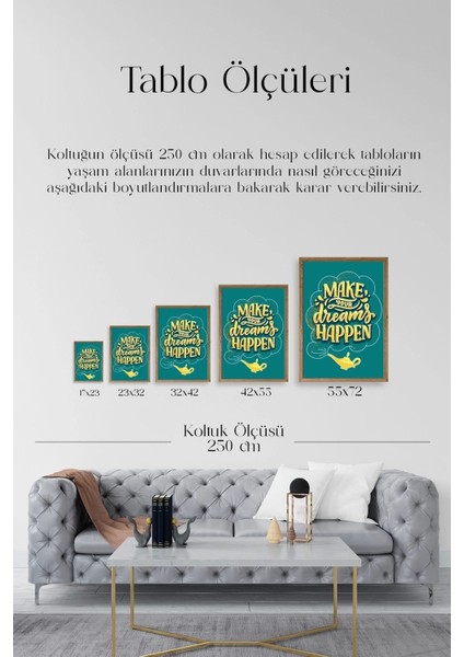 Motto Ahşap Çerçeveli Tablo 23 x 30 indirimleri