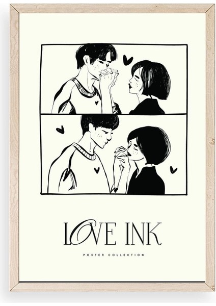 Love Ahşap Çerçeveli Tablo 30 x 42