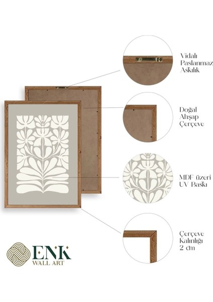 Desen Ahşap Çerçeveli Tablo 30 x 42 fırsatları