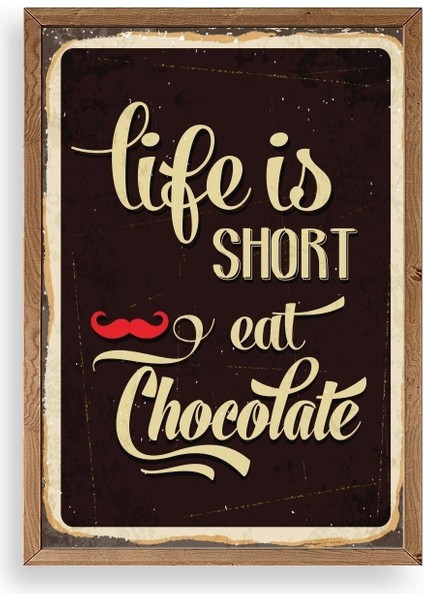 Motto Ahşap Çerçeveli Tablo 17 x 23