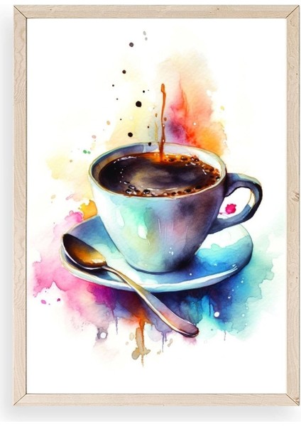 Kahve Ahşap Çerçeveli Tablo 50 x 70