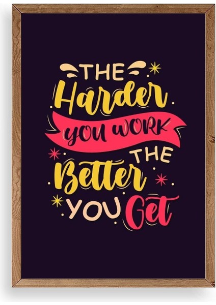 Motto Ahşap Çerçeveli Tablo 30 x 42