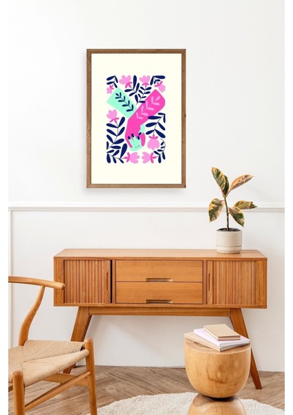 Soyut Ahşap Çerçeveli Tablo 30 x 42 modelleri