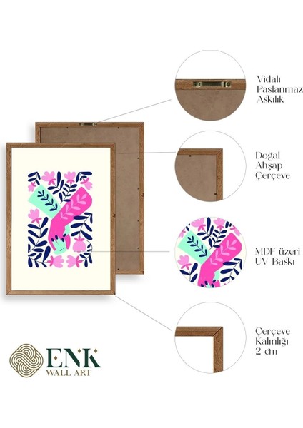 Soyut Ahşap Çerçeveli Tablo 30 x 42 fırsatları