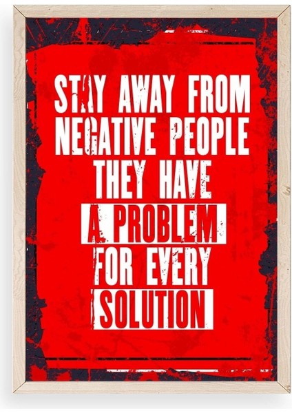 Motto Ahşap Çerçeveli Tablo 30 x 42