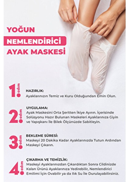 Yoğun Nemlendirici Ayak Maskesi 30 ml 2'li Set Pürüzsüzlük Sağlayan Etkili Formül indirimleri