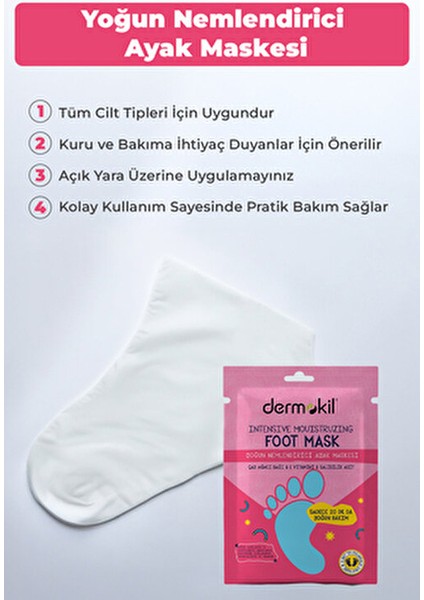 Yoğun Nemlendirici Ayak Maskesi 30 ml 2'li Set Pürüzsüzlük Sağlayan Etkili Formül