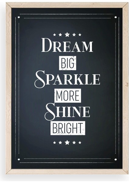 Motto Ahşap Çerçeveli Tablo 23 x 30