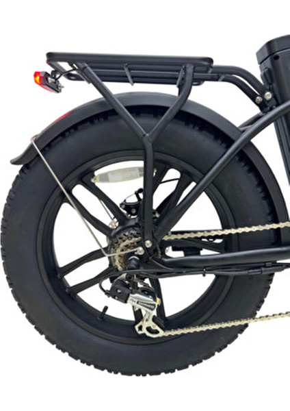 Robusto Elektrikli Bisiklet - 20 inç Katlanabilen Şehir Bisikleti 6 Vites