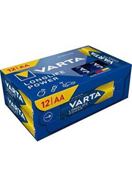 Longlife Power Alkalin AA Kalem Pil 12'Li Paket 1,5 V Tek Kullanımlık Yüksek Performans fiyatları