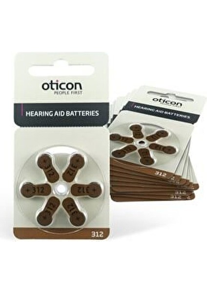 312 Numara İşitme Cihazı Pili 60'lı Düğme Pil 1,45 V Bej Renk Yüksek Performans indirimleri