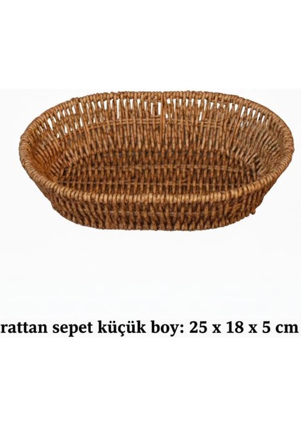 Rattan Piknik Hasır Ekmek Sepeti Meyve Sebze Sepeti Plastik Örme Küçük fırsatları