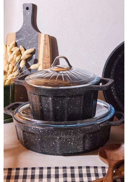 Chef’s Döküm 7 Parça Tencere ve Tava Seti fırsatları