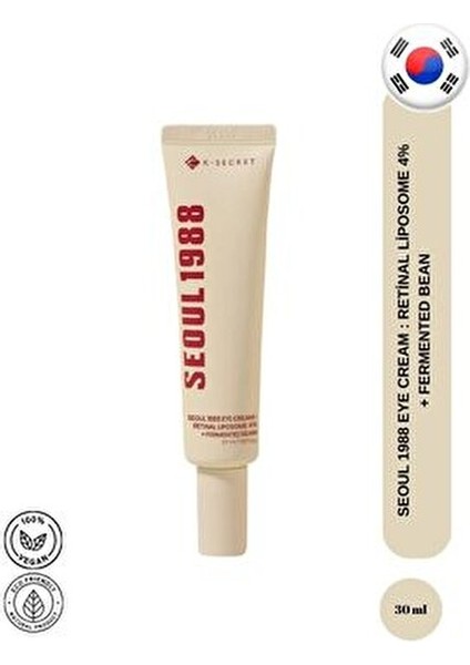 Ksecret – Fermente Fasulye Özlü 30ml Göz Kremi Retinal Liposome 4% ile Kırışıklık Önleyici indirimleri