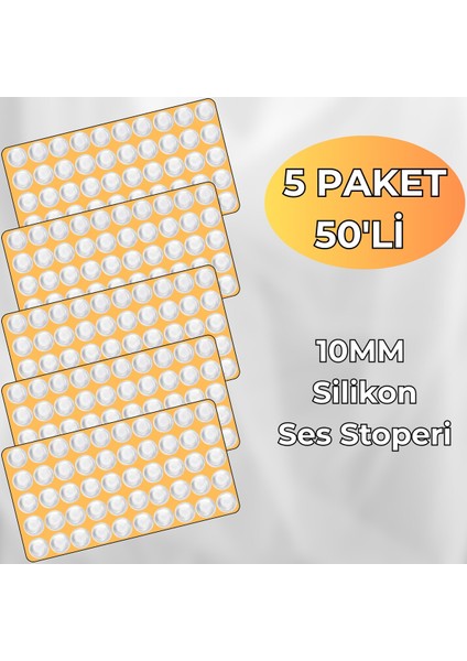 PACIFIC Okyanus Yapışkanlı Silikon Ses Stoperi, 10 MM 5'li paket modelleri