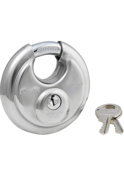 Anahtarlı 40D Paslanmaz Çelik Discus Asma Kilit, Gümüş