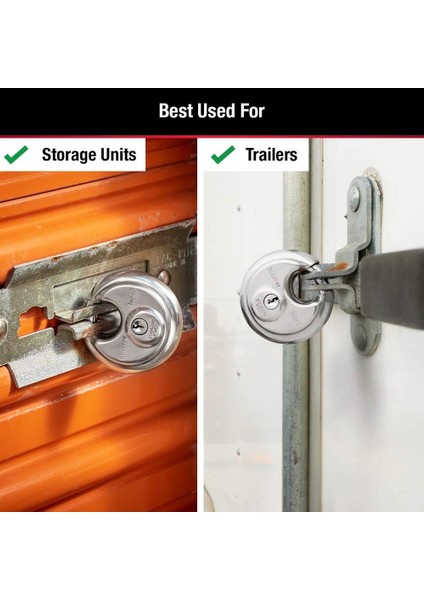 Anahtarlı 40D Paslanmaz Çelik Discus Asma Kilit, Gümüş modelleri