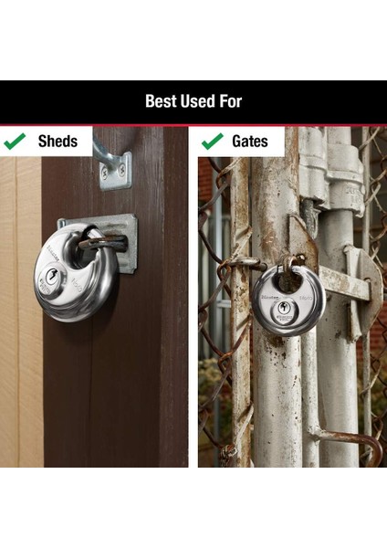 Anahtarlı 40D Paslanmaz Çelik Discus Asma Kilit, Gümüş fırsatları