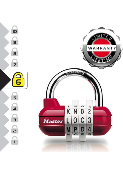 1534EURD Şifreli Kilit Veya Harf, Rastgele Renk, 5,9 x 6,4 x 2,6 cm fırsatları