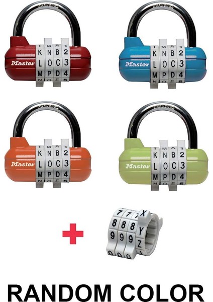 1534EURD Şifreli Kilit Veya Harf, Rastgele Renk, 5,9 x 6,4 x 2,6 cm indirimleri