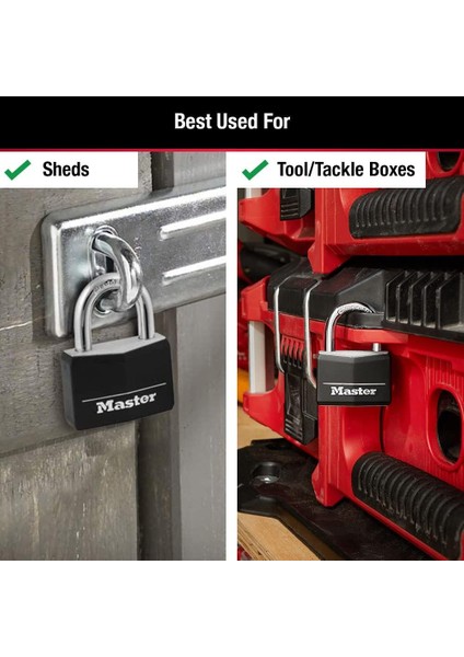 141Q Kapaklı Alüminyum Anahtarlı Asma Kilit, 4'lü Paket, Siyah modelleri