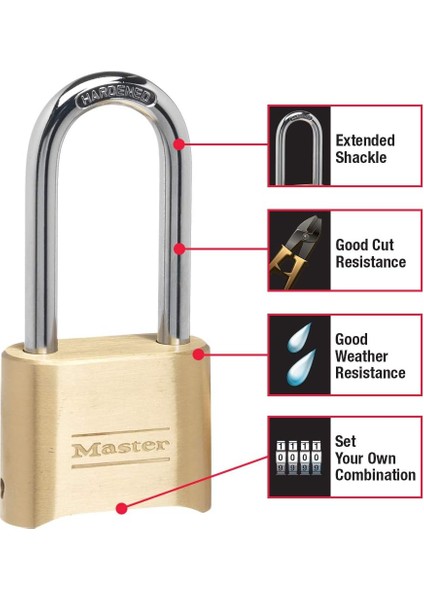 Pirinç Şifreli Kilit, Dış Mekan Çiti Veya Kulübe Için Kapı Kilidi, Genişletilmiş 2-1/4-I fiyatları