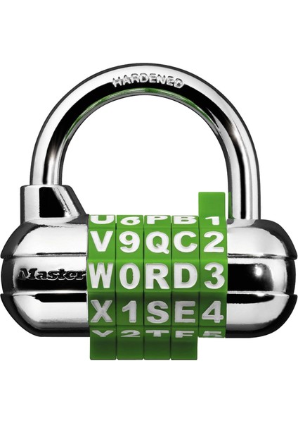 -Usta Kilit 1534D Locker Kilit Seti Kendi Kelime Kombinasyon Asma Kilit, 1 Paketi, Karışı