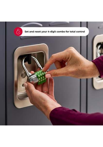 -Usta Kilit 1534D Locker Kilit Seti Kendi Kelime Kombinasyon Asma Kilit, 1 Paketi, Karışı fırsatları