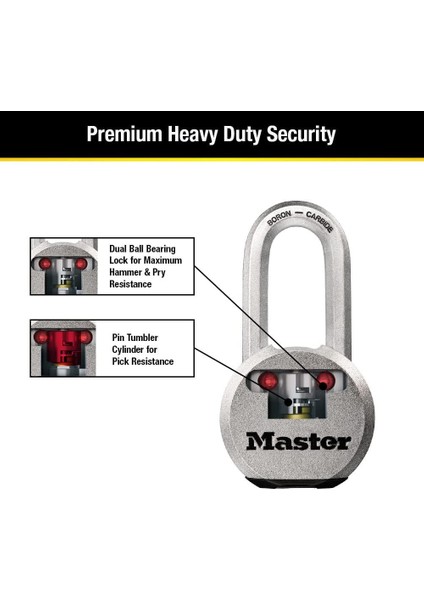Magnum Ağır Hizmet Tipi Katı Çelik Asma Kilit Anahtarlı indirimleri