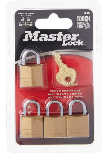 Asma Kilit, Masif Pirinç, 1,9 cm Genişliğinde, 120Q (4 Aynı Anda Kilitlenir) indirimleri