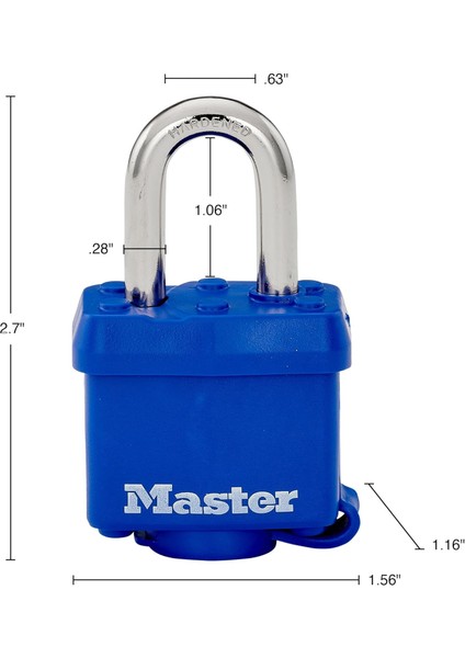 312D Hava Koşullarına Dayanıklı Asma Kilit, Lacivert modelleri