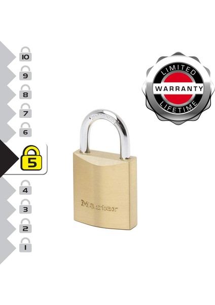 2930EURD Ekstra Kalın Prinç Anahtar Asma Kilit, Altın, 5,4 x 3 x 1,4 cm modelleri