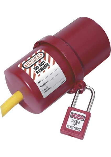 488 Elektrik Bağlantısı Için Büyük Döndürülebilir Kilitleme Cihazı, Kırmızı, 21,2 cm x 1