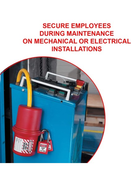 488 Elektrik Bağlantısı Için Büyük Döndürülebilir Kilitleme Cihazı, Kırmızı, 21,2 cm x 1 modelleri