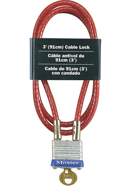 719D Çelik Kablo, Anahtarlı Entegre Dış Mekan Asma Kilidi, 1 Paket