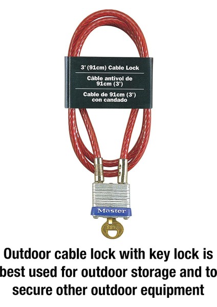 719D Çelik Kablo, Anahtarlı Entegre Dış Mekan Asma Kilidi, 1 Paket fiyatları