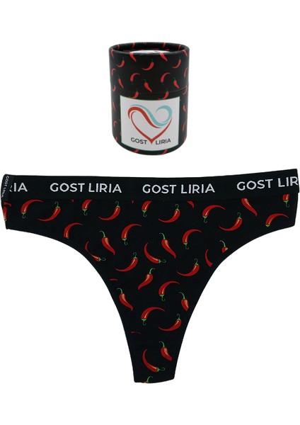 -Pepper Desenli Kadın String Külot