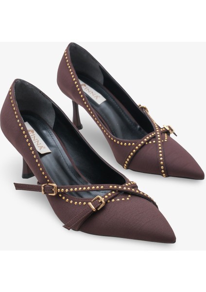 Telina Kadın Topuklu Ayakkabı - Kahve Nubuk fiyatları